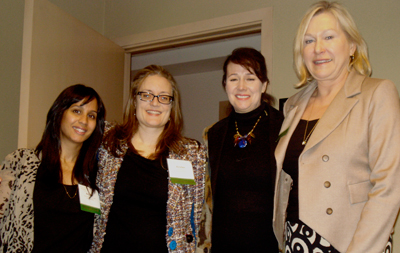 (left to right) Anjana Moitra-Ohri, Kirsten Sutton, Janet Austin, Evi Mustel